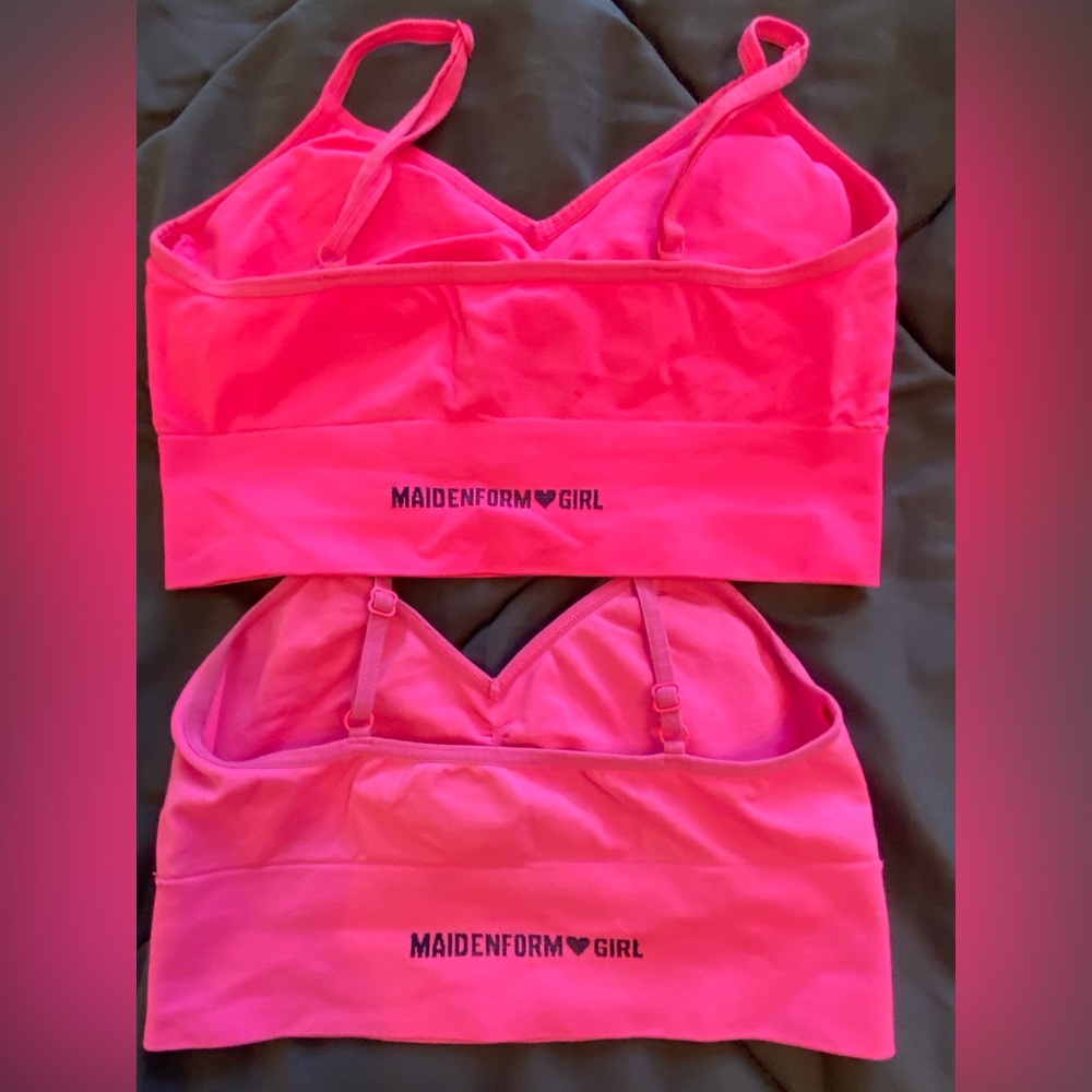 Kids sports bra madden Girl medium hot pink